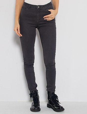Skinny jeans met hoge taille, lengtemaat 34 - Kiabi