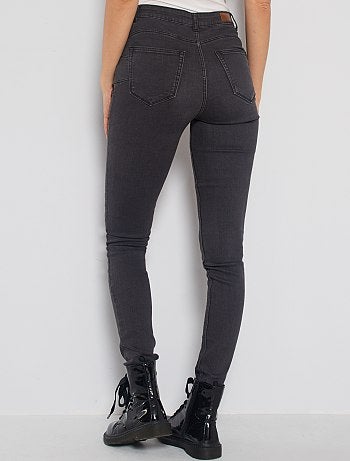Skinny jeans met hoge taille, lengtemaat 34 - Kiabi