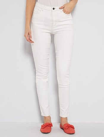 Skinny jeans met hoge taille, lengtemaat 34 - Kiabi