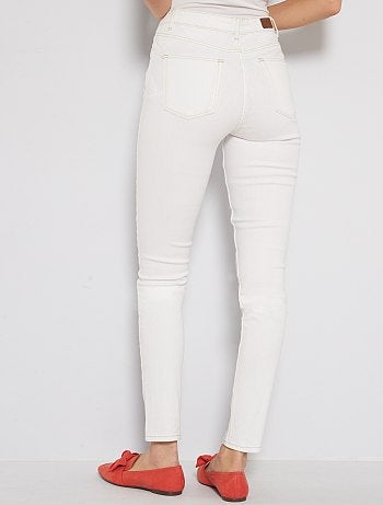 Skinny jeans met hoge taille, lengtemaat 34 - Kiabi