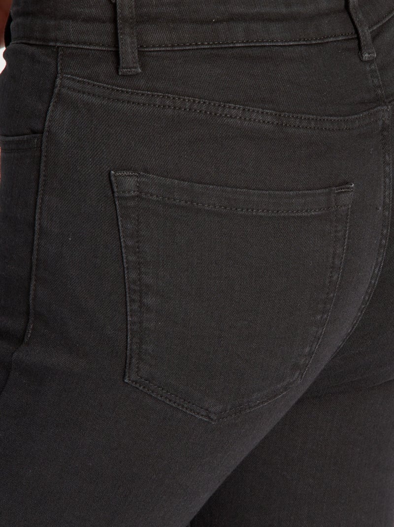 Skinny jeans met hoge taille ZWART - Kiabi