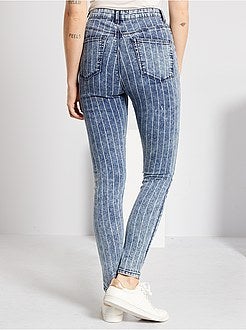 Skinny jeans met print - Kiabi