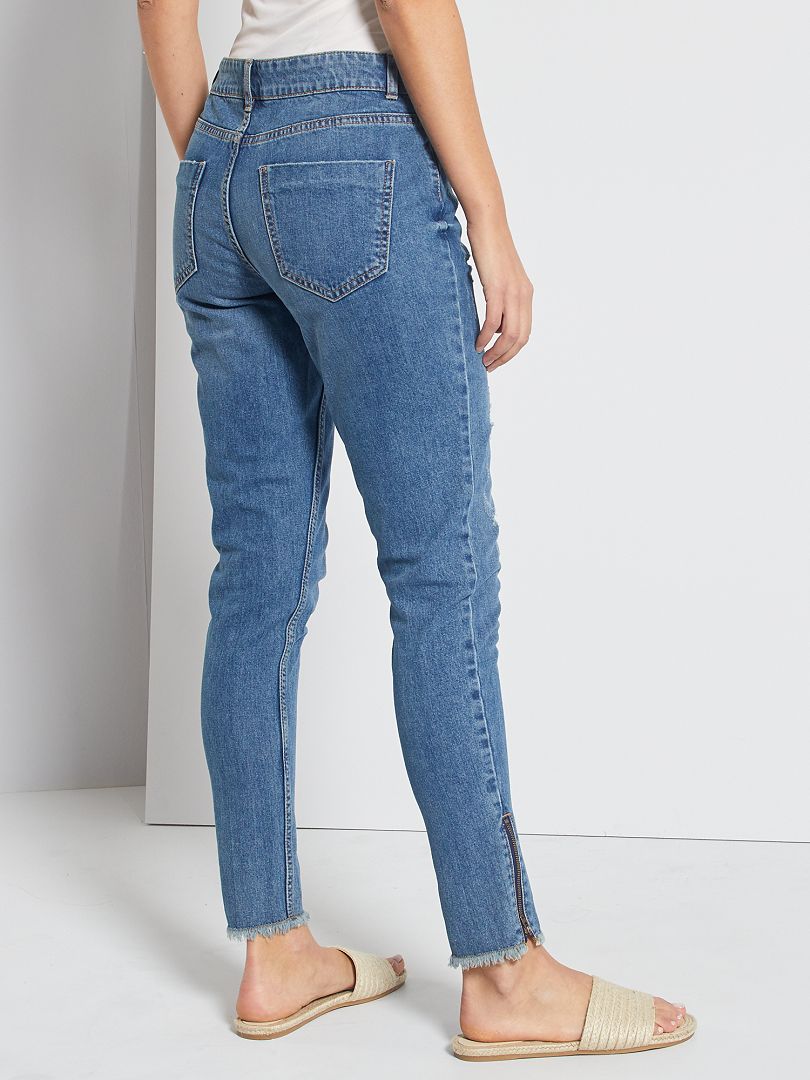 Ripped Jeans Women Skinny Holes Elegant Skinny Jeans Women Tear Ripped Pants Destroyed Jeggings Bootcut Denim Pants