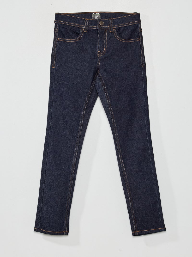 Skinny jeans met verstelbare taille BLAUW - Kiabi
