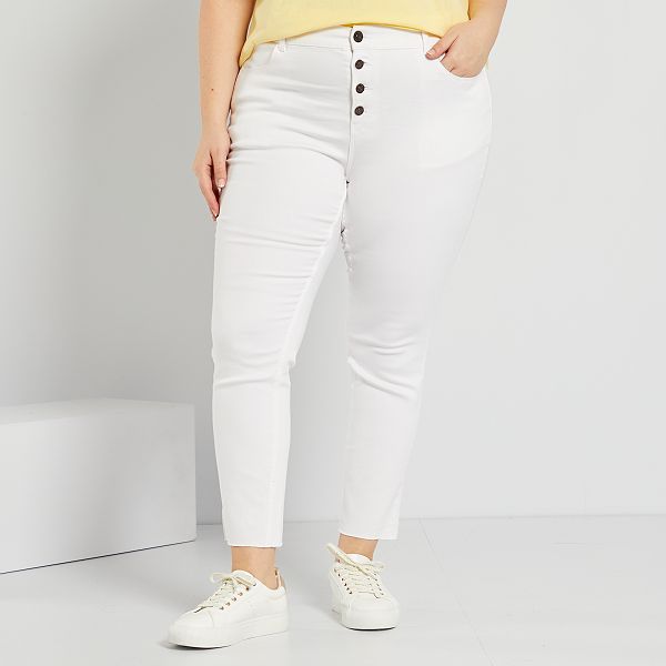 Skinny jeans Dames Size+ - wit - Kiabi - 20,00€