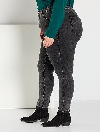 Skinny stretch jeans van denim met een hoge taille - Kiabi