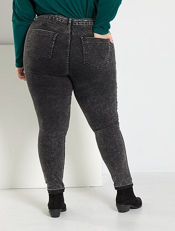 Skinny stretch jeans van denim met een hoge taille - Kiabi