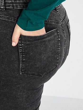 Skinny stretch jeans van denim met een hoge taille - Kiabi