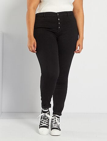 Skinny stretch jeans van denim met een hoge taille - Kiabi