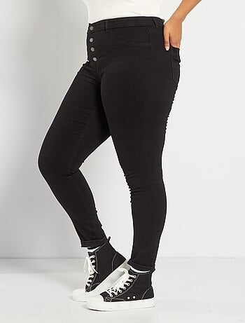 Skinny stretch jeans van denim met een hoge taille - Kiabi