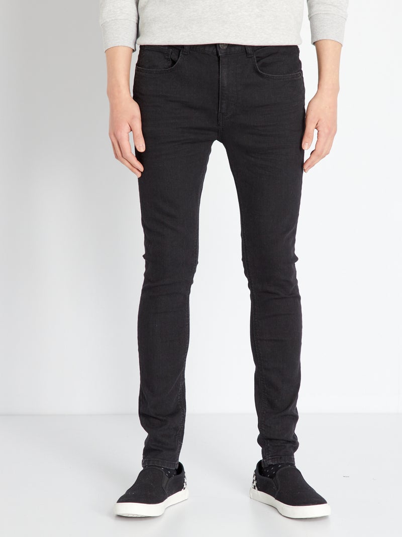 Skinny stretchjeans - 5 zakken ZWART - Kiabi