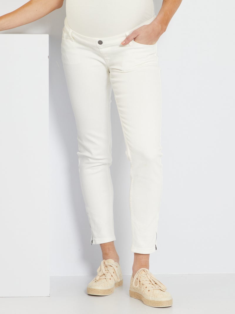 Skinny zwangerschapsbroek sneeuw wit - Kiabi