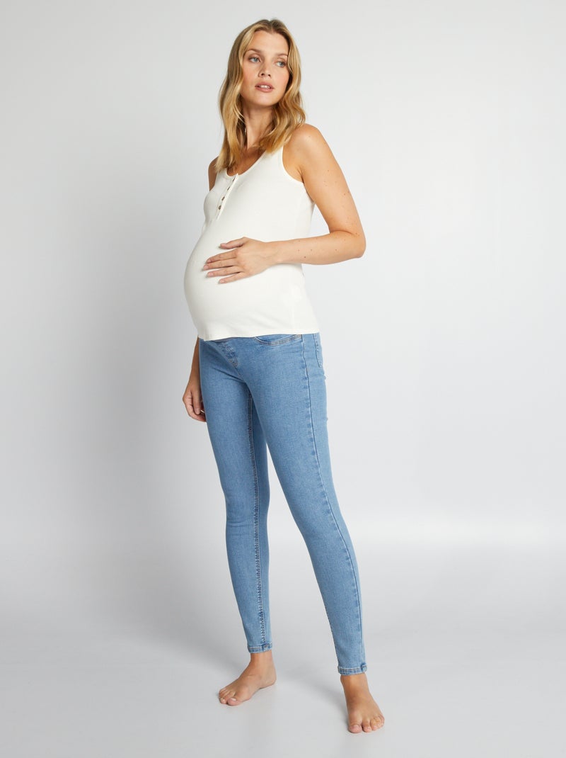 Skinny zwangerschapsjeans met veel stretch - Begin van de zwangerschap - kleine band BLAUW - Kiabi