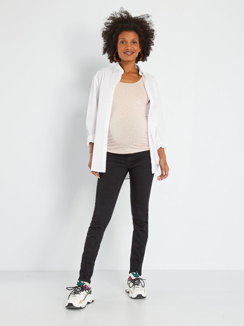 Skinny zwangerschapsjeans ZWART - Kiabi