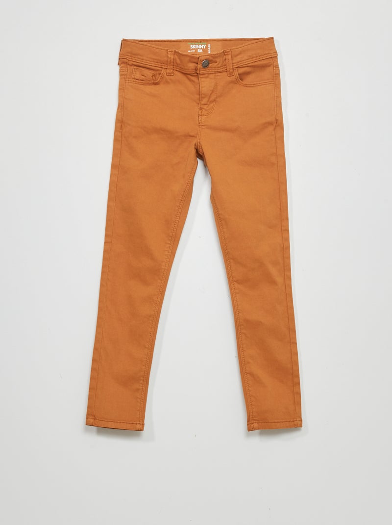 Skinnyjeans met 5 zakken GEEL - Kiabi