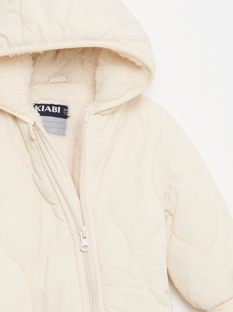 Skipakje zonder voetjes met voering met schapenvachteffect Wit - Kiabi