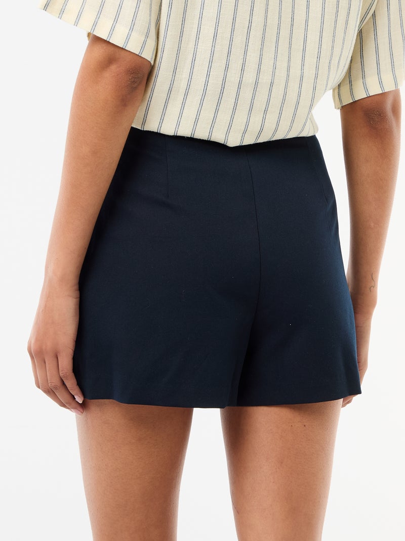 Skort met hoge taille Blauw - Kiabi