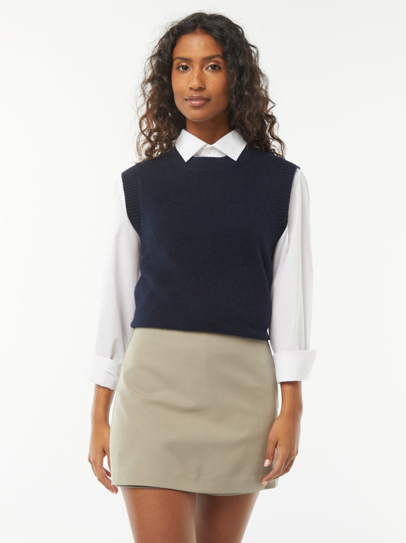 Skort met hoge taille Groen - Kiabi