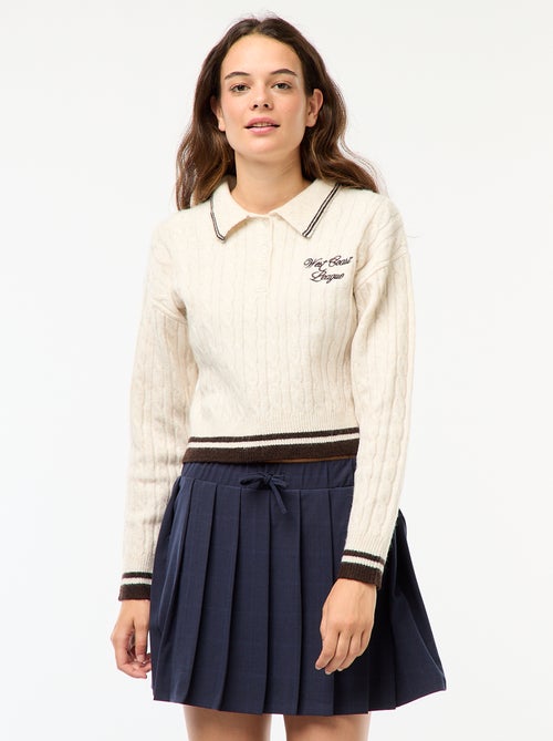 Skort met plooien - Kiabi