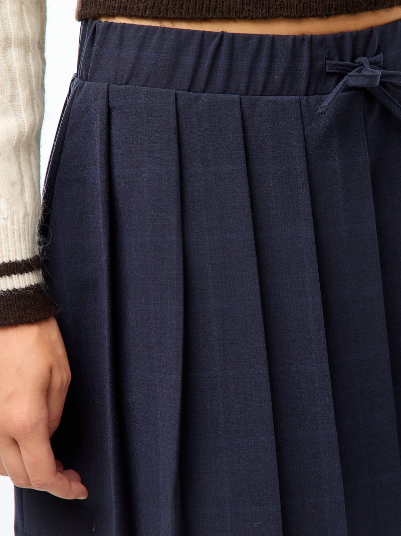 Skort met plooien Blauw - Kiabi