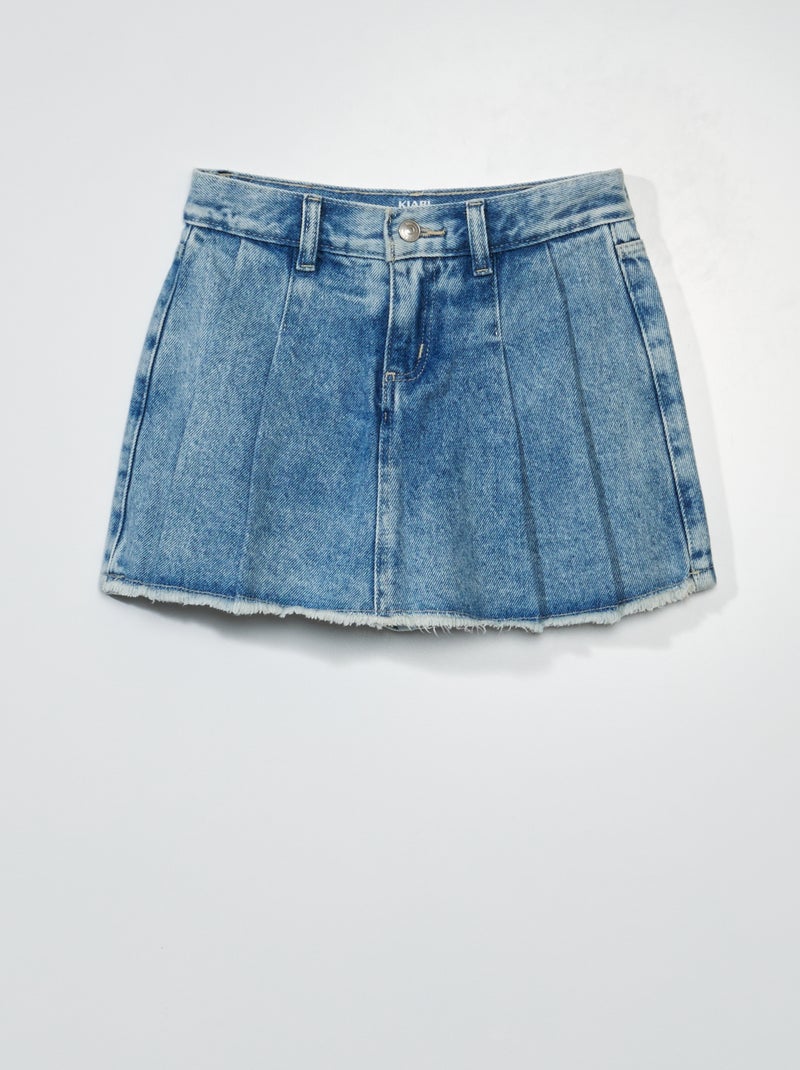 Skort van spijkerstof BLAUW - Kiabi