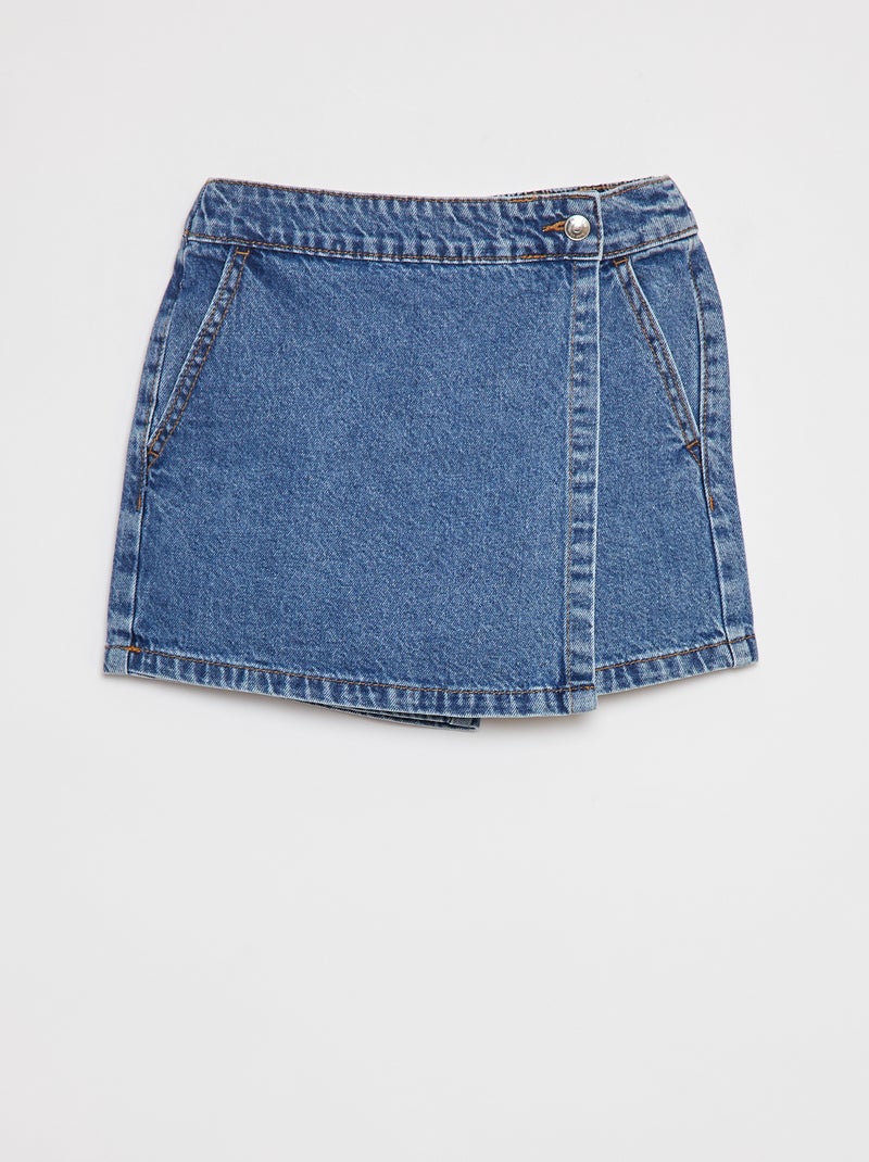 Skort van spijkerstof BLAUW - Kiabi