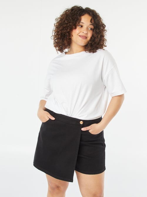 Skort van spijkerstof met zakken - Kiabi