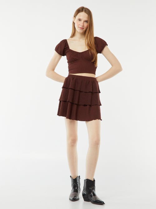 Skort van wafelstof - Kiabi