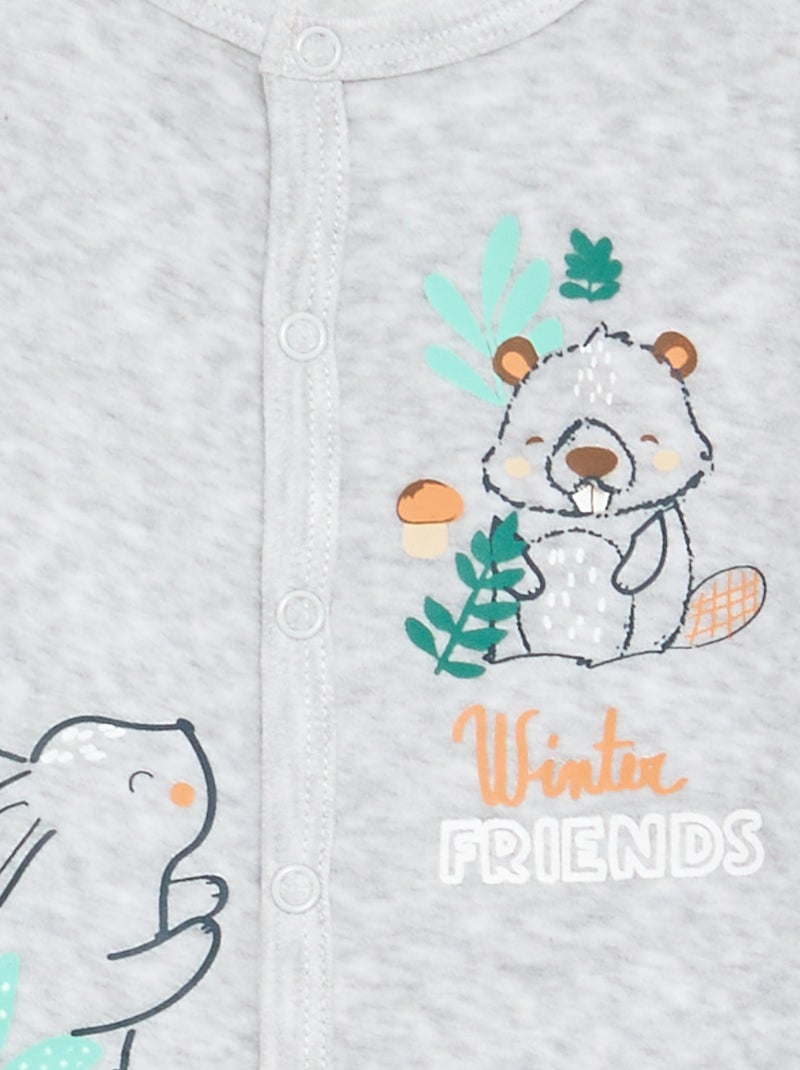 Slaappak van velours 'Petit Béguin' Grijs - Kiabi