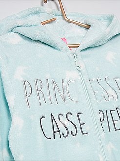 Slaappak van zachte fleece met borduurwerk - Kiabi