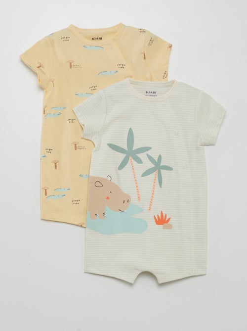 Slaappakje met print - 2 stuks - Kiabi