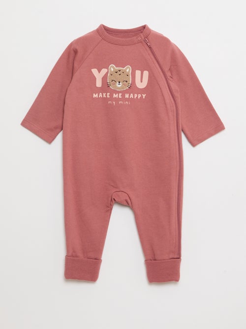 Slaappakje van lichte fleece en rompertje - Kiabi