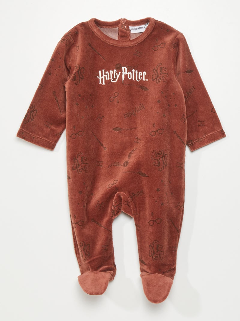 Slaappakje van velours met Harry Potter-print BRUIN - Kiabi