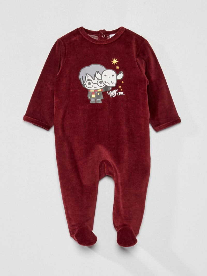 Slaappakje van velours met Harry Potter-print ROOD - Kiabi