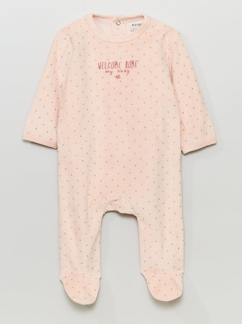 Slaappakje van velours ROSE - Kiabi