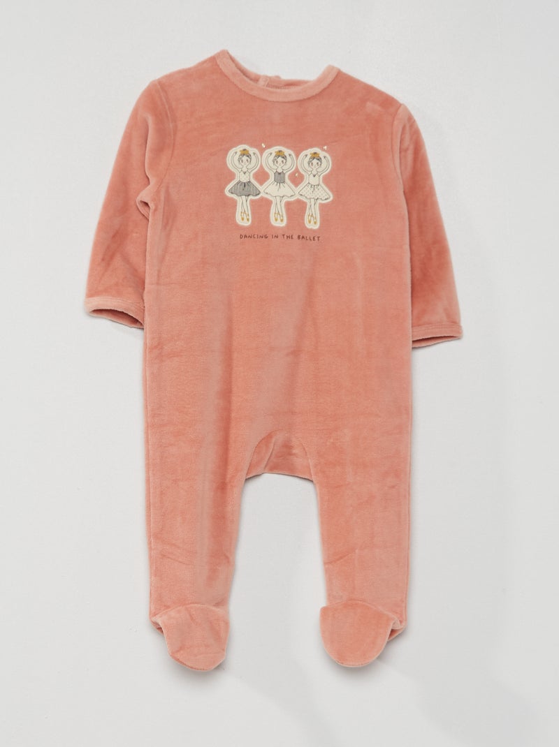 Slaappakje van velours ROSE - Kiabi