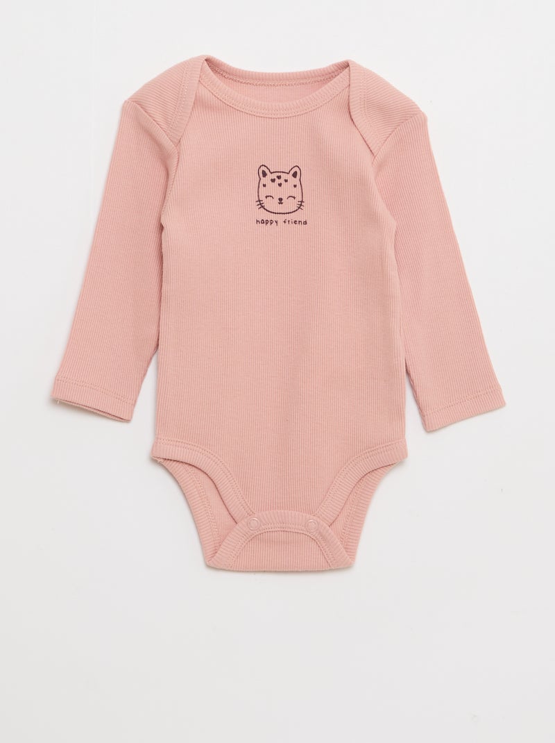 Slaappakje van warme fleece en rompertje Rose - Kiabi