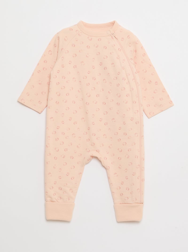 Slaappakje van warme fleece en rompertje Rose - Kiabi