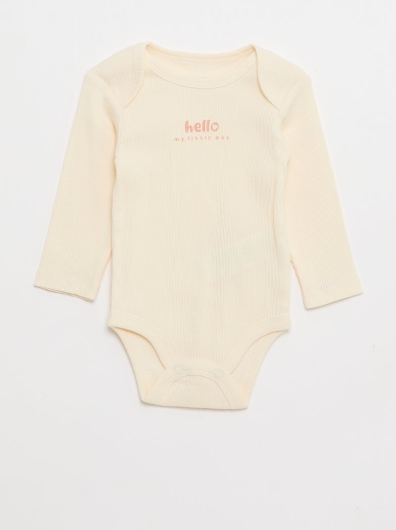 Slaappakje van warme fleece en rompertje Rose - Kiabi