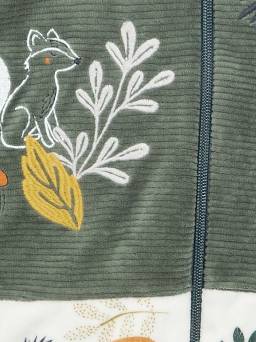 Slaapzak 'Petit Béguin' van velours met afneembare mouwen - Kiabi