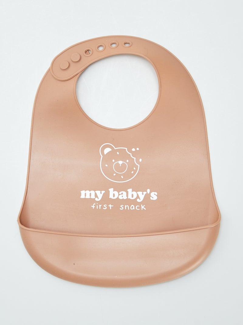 Slabbetje van silicone BRUIN - Kiabi