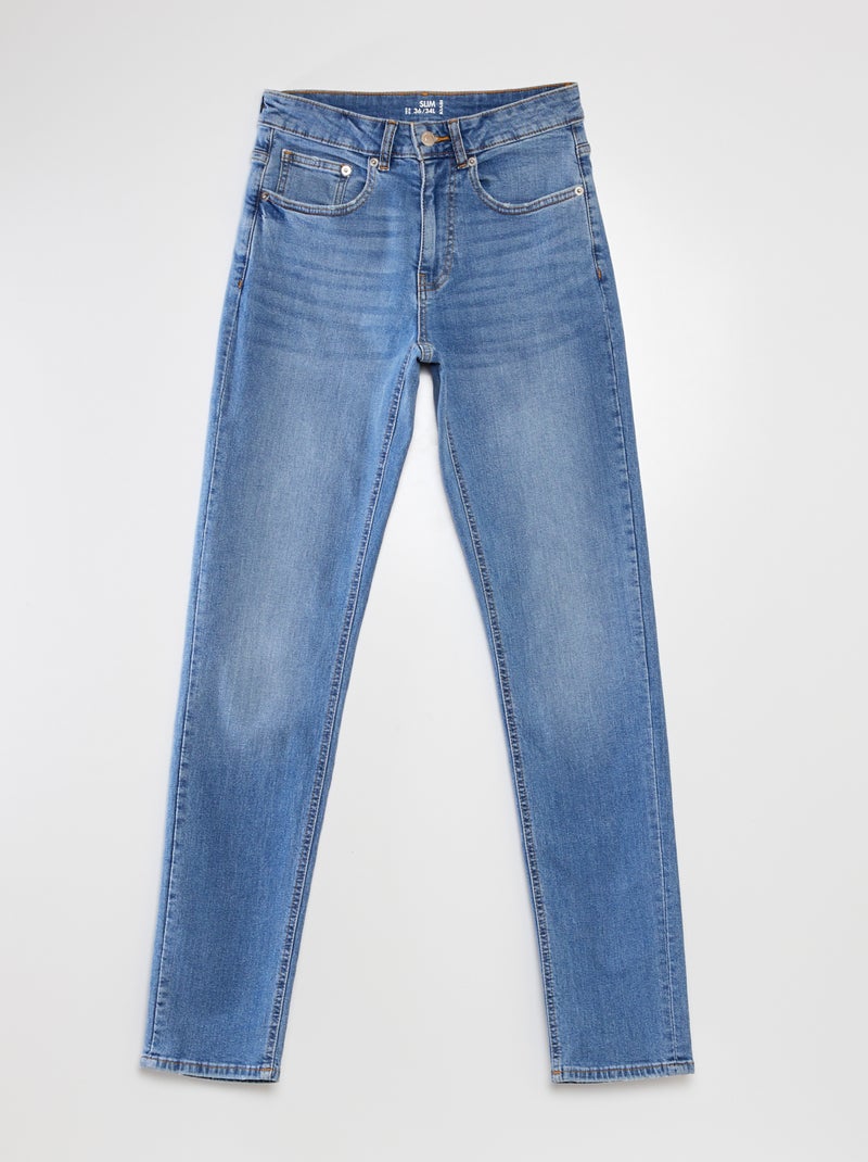 Slim-fit 5-pocket-jeans - L34 BLAUW - Kiabi