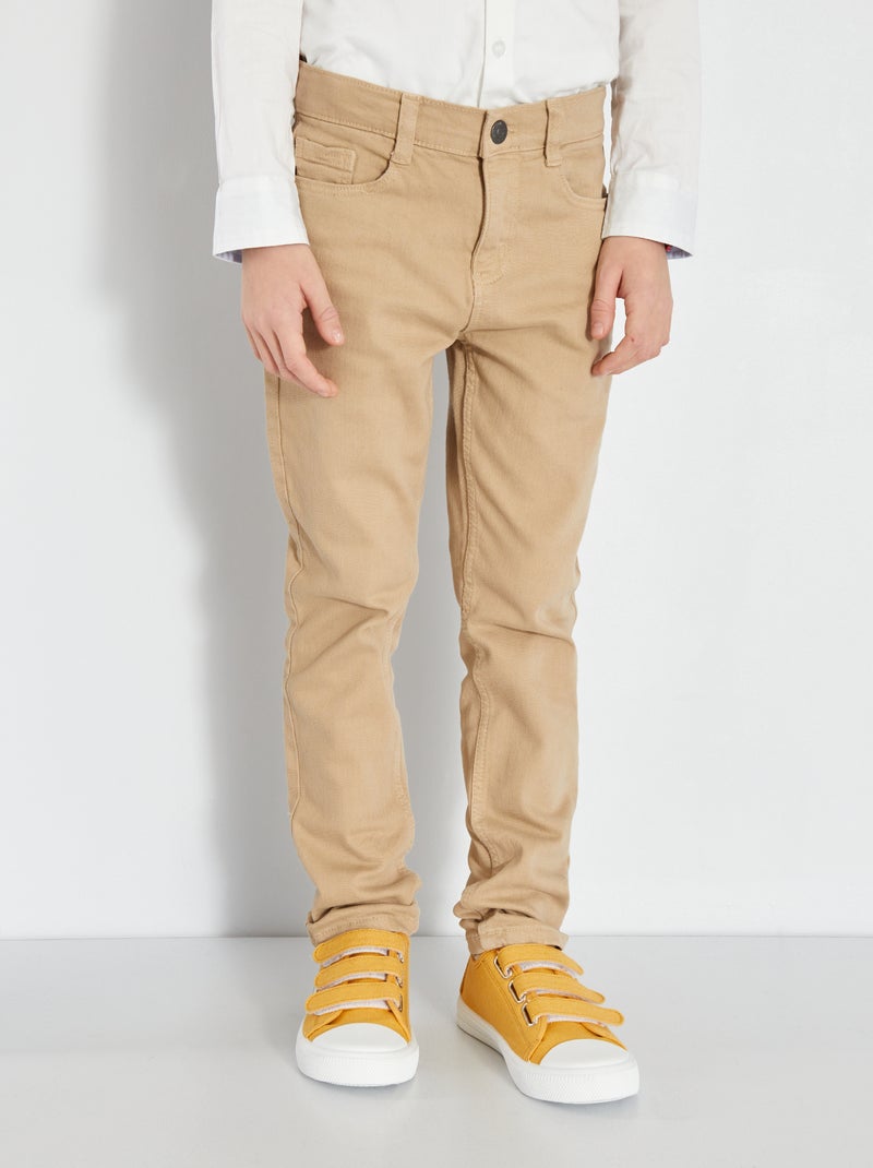 Slim-fit 5-pocket-jeans BIEGE - Kiabi