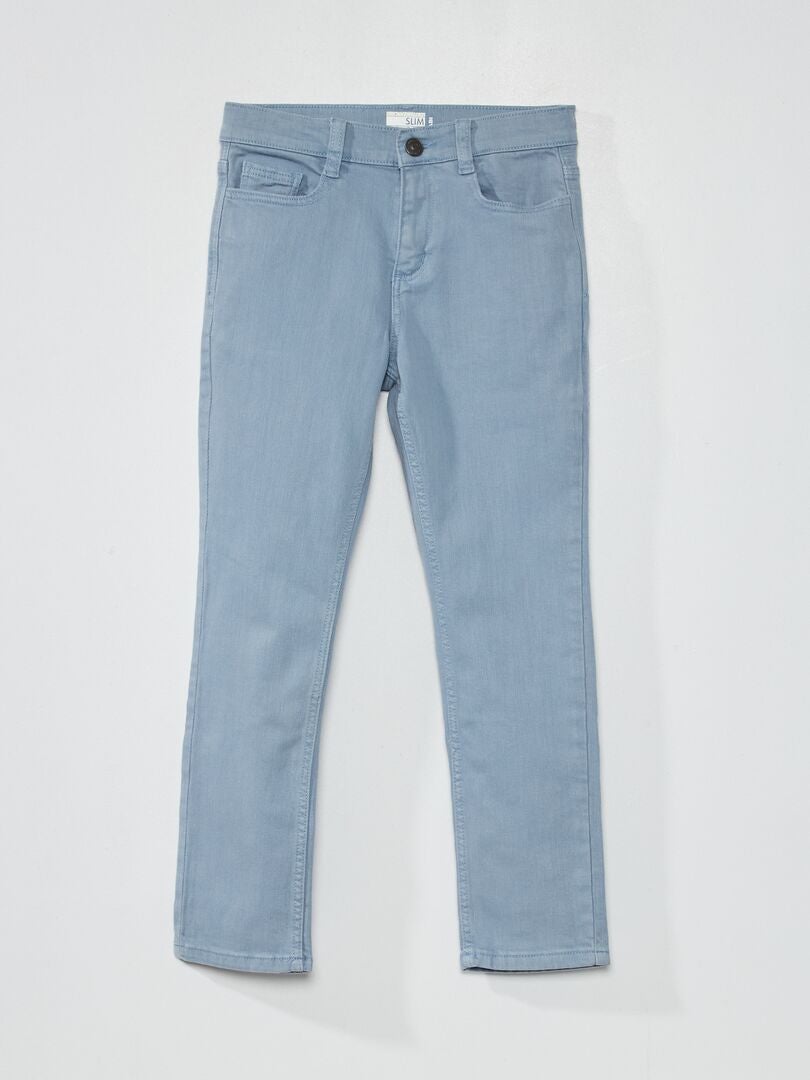 Slim-fit 5-pocket-jeans denim blauw - Kiabi
