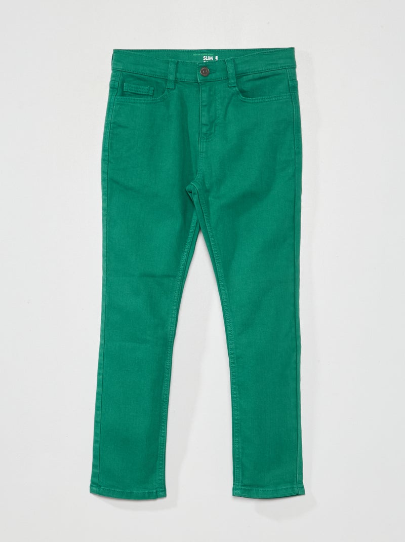 Slim-fit 5-pocket-jeans GROEN - Kiabi