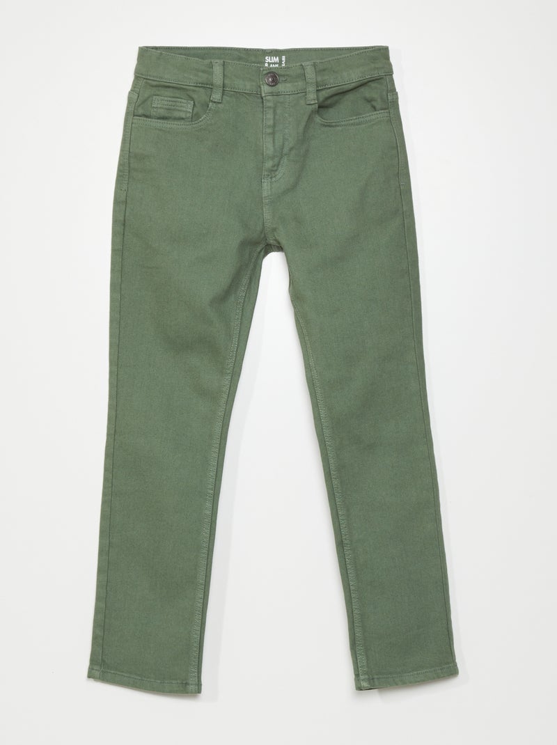 Slim-fit 5-pocket-jeans GROEN - Kiabi