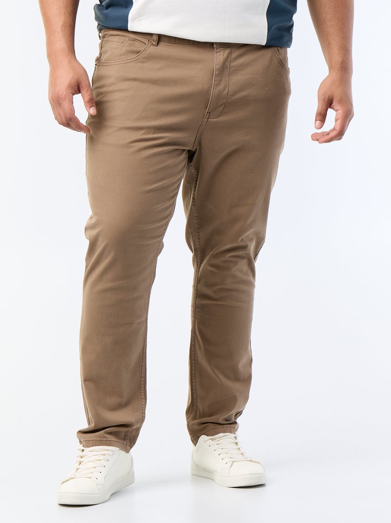 Slim fit broek - L32 Bruin - Kiabi