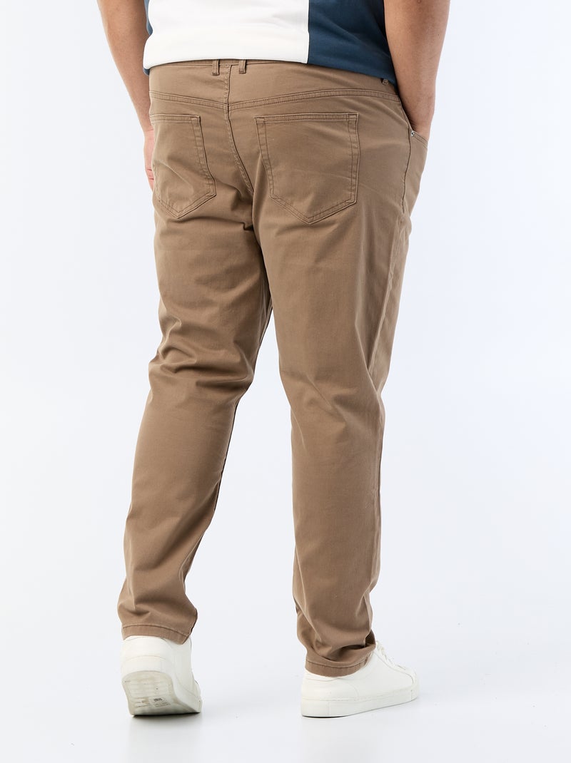Slim fit broek - L32 Bruin - Kiabi