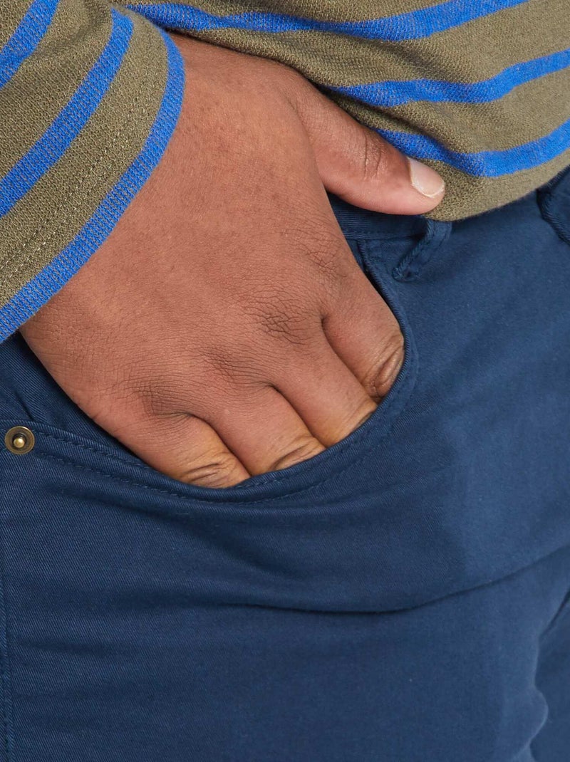 Slim-fit broek L30 BLAUW - Kiabi