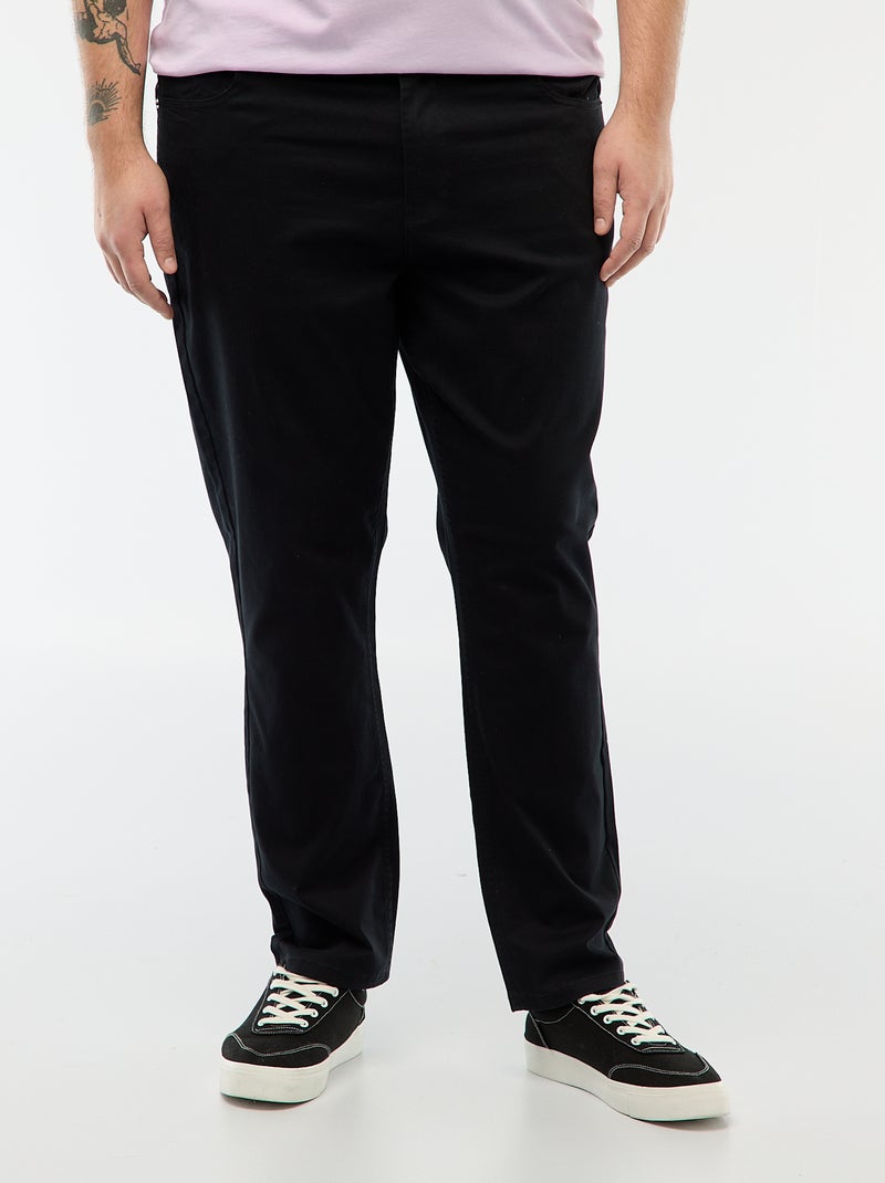 Slim-fit broek L30 zwart - Kiabi
